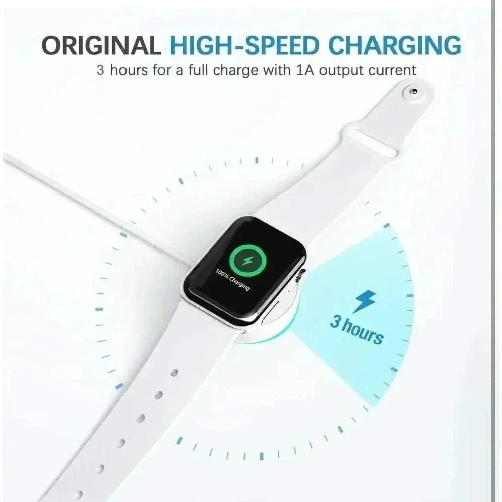 Articona Fast Charger Magnetic 6.6 Ft‎ Cable USB Block For Apple iWatch 1-9 & SE
